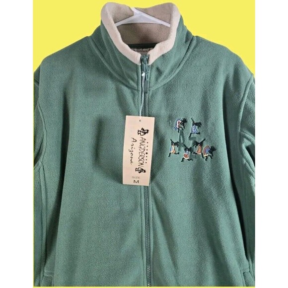 Anderson Arizona Dancers Fleece Jacket Size M Full Zip Pit To Pit 24 inLength 29 - Picture 2 of 8